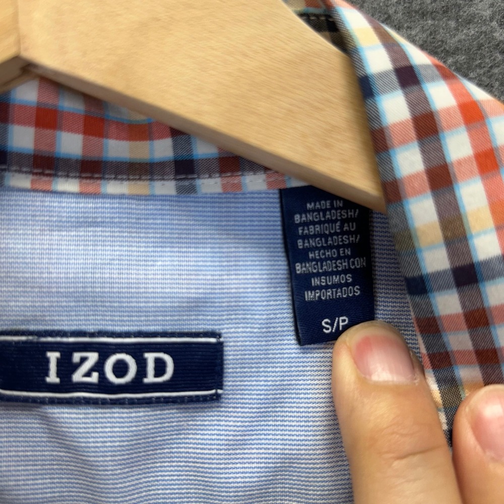 Izod Breeze‎ Collection Mens Small Red Clay Plaid Cool FX Short Sleeve Shirt NEW - Picture 3 of 9